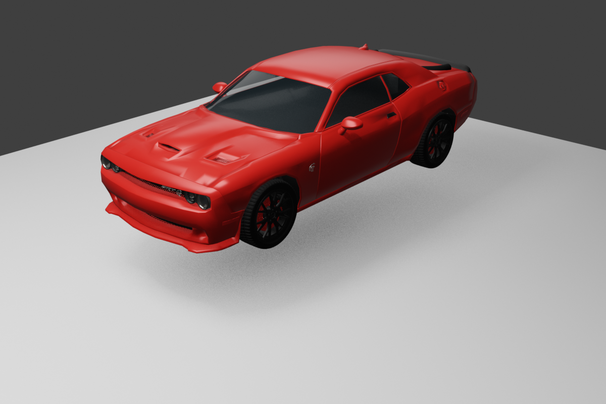 Sketchfab Dodge Challenger SRT Hellcat model preview