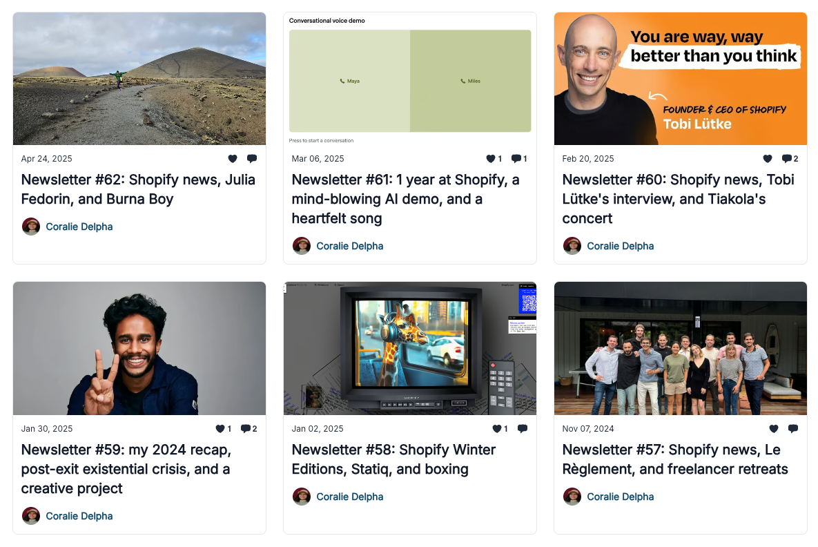 Coralie Delpha newsletter on Beehiiv